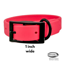 Load image into Gallery viewer, Waterproof BioThane® Dog Collar Adjustable Custom Color Black Buckle