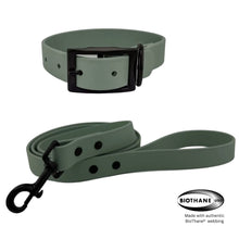 Load image into Gallery viewer, Sage Green Waterproof BioThane® Dog Collar 1" Durable, Odor-Free, Easy Clean, Soft Outdoor Pet Collar