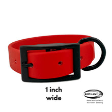 Load image into Gallery viewer, Waterproof BioThane® Dog Collar Adjustable Custom Color Black Buckle