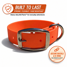 Load image into Gallery viewer, Waterproof BioThane® Dog Collar Adjustable Custom Color Nickel Buckle