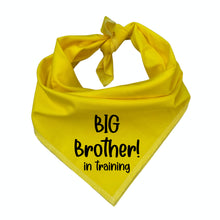 Load image into Gallery viewer, Big Brother in Training Dog Bandana - Pregnancy Announcement Pet Scarf