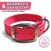 Load image into Gallery viewer, Waterproof BioThane® Dog Collar Adjustable Custom Color Nickel Buckle