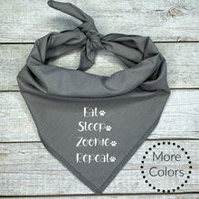 Load image into Gallery viewer, Eat, Sleep, Zoomie, Repeat Dog Bandana