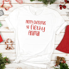 Load image into Gallery viewer, Merry Christmas Ya Filthy Animal, Bella Canvas Tee Shirt