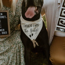 Load image into Gallery viewer, I thought I was the baby Dog Bandana, with baby feet