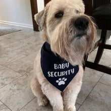 Load image into Gallery viewer, Baby Security Dog Bandana , Birth Announcement Dog Bandana