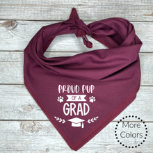 Load image into Gallery viewer, Graduation Dog Bandana - Proud Pup of a Grad - Pet Gift - 2025 Graduation Announcement