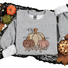 Load image into Gallery viewer, Fall Sweatshirt with Glitter Pumpkins Graphic, Cozy Casual Wear