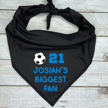 Load image into Gallery viewer, Personalized Game Day Dog Gear for Soccer Families, Biggest Fan of Favorite Player, Matching Jersey Number and Team Colors