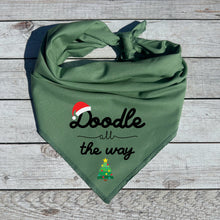 Load image into Gallery viewer, Doodle All The Way Dog Bandana