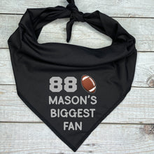 Load image into Gallery viewer, Custom Football Dog Bandana, Personalized Game Day Dog Accessory for Sports Fans