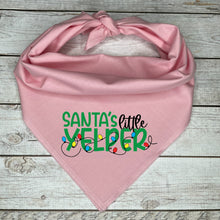 Load image into Gallery viewer, Santa's Little Yelper Christmas Dog Bandana