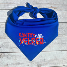 Load image into Gallery viewer, Santa's Little Yelper Christmas Dog Bandana