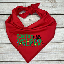 Load image into Gallery viewer, Santa's Little Yelper Christmas Dog Bandana
