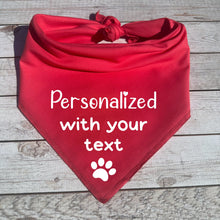 Load image into Gallery viewer, Personalized Dog Bandana – Custom Text Bandana for Pets