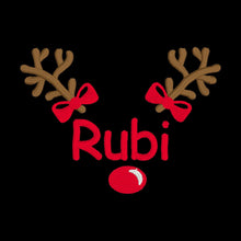 Load image into Gallery viewer, Personalized Reindeer Dog Bandana, Embroidered Christmas Bandana