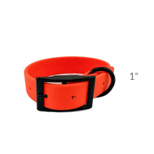 Load image into Gallery viewer, Vivid Orange Waterproof BioThane® Dog Collar 1" Durable, Odor-Proof, Easy Clean, Outdoor Pet Gear