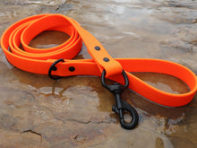Load image into Gallery viewer, Vivid Orange Waterproof BioThane® Dog Collar 1" Durable, Odor-Proof, Easy Clean, Outdoor Pet Gear