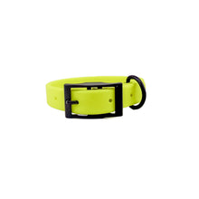 Load image into Gallery viewer, Neon Yellow BioThane® Dog Collar 1" Waterproof, Odor-Resistant, Easy Clean, High Visibility Pet Gear