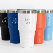 Load image into Gallery viewer, Custom Logo Engraved Tumbler Personalized Insulated Travel Mug Branded Business Promotional Gift Custom Corporate Cup