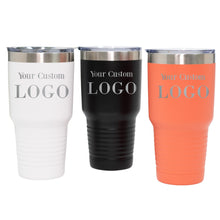 Load image into Gallery viewer, Custom Logo Engraved Tumbler Personalized Insulated Travel Mug Branded Business Promotional Gift Custom Corporate Cup
