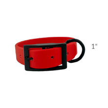Load image into Gallery viewer, Red Waterproof BioThane® Dog Collar 1" Durable, Easy-Clean, Odor-Resistant Pet Gear for Active Dogs