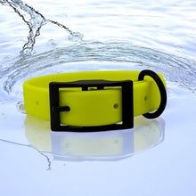 Load image into Gallery viewer, Neon Yellow BioThane® Dog Collar 1" Waterproof, Odor-Resistant, Easy Clean, High Visibility Pet Gear