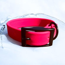 Load image into Gallery viewer, Pink Waterproof BioThane® Dog Collar 1 " Durable, Easy Clean, Odor-Resistant Outdoor Pet Collar