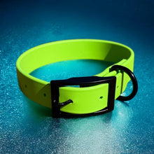 Load image into Gallery viewer, Green Waterproof BioThane® Dog Collar 1" Durable, Odor-Free, Easy Clean Outdoor Pet Gear