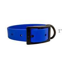 Load image into Gallery viewer, Blue Waterproof BioThane® Dog Collar 1" Durable, Easy-Clean, Odor-Resistant Pet Gear for Active Dogs
