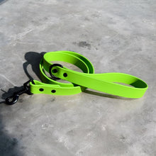 Load image into Gallery viewer, Bright Lime Green BioThane® Waterproof Dog Leash 1"