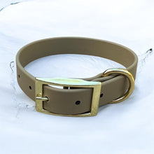 Load image into Gallery viewer, Tan BioThane® Dog Collar 1" Waterproof, Odor-Resistant, Easy Clean