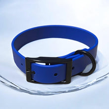 Load image into Gallery viewer, Blue Waterproof BioThane® Dog Collar 1" Durable, Easy-Clean, Odor-Resistant Pet Gear for Active Dogs