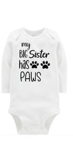 Load image into Gallery viewer, Big Sister Dog Bandana with Matching Bodysuit, Pink Seer Sucker Big Sister Bandana Set, Birth Announcement