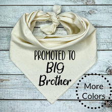 Load image into Gallery viewer, Promoted to Big Brother Dog Bandana, Pregnancy Announcement, Baby Shower Gift