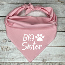 Load image into Gallery viewer, Big Sister Dog Bandana, Pregnancy Announcement, Baby Shower Gift for Dog Lovers