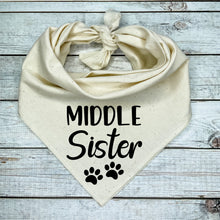 Load image into Gallery viewer, Middle Sister Dog Bandana, Pregnancy Announcement