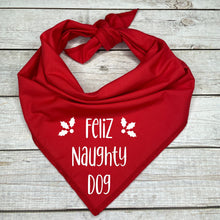 Load image into Gallery viewer, Feliz Naughty Dog Dog Bandana