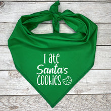 Load image into Gallery viewer, I ate Santa's Cookies Christmas Dog Bandana