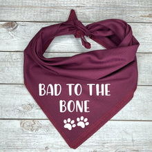 Load image into Gallery viewer, Bad to the Bone Dog Bandana