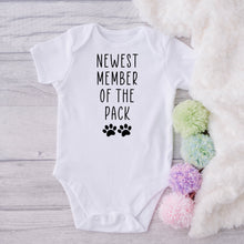 Load image into Gallery viewer, Newest Member of the Pack Baby Bodysuit