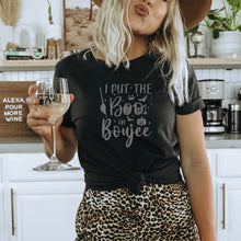 Load image into Gallery viewer, I Put the Boo in Boujee Bella Canvas Tee Shirt, Halloween Shirt