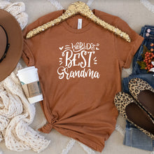 Load image into Gallery viewer, Worlds Best Grandma Bella Canvas Tee Shirt