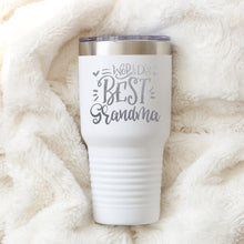 Load image into Gallery viewer, Worlds Best Grandma Tumbler, Personalized Laser Etched Tumbler, Insulated Tumbler 30 oz Ringneck Tumbler