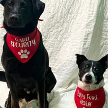 Load image into Gallery viewer, Baby Food Tester Dog Bandana, Birth Announcement