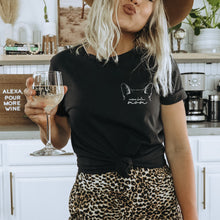 Load image into Gallery viewer, Cat Mom Bella Canvas Tee Shirt, Custom Cat Ear Outline Shirt, Cat Mom Gift, Cat Lover Shirt