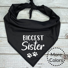Load image into Gallery viewer, Biggest Sister Dog Bandana, Pregnancy Announcement