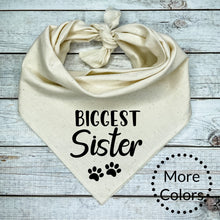 Load image into Gallery viewer, Biggest Sister Dog Bandana, Pregnancy Announcement