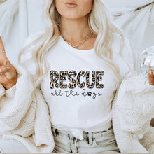 Load image into Gallery viewer, Rescue All The Dogs Bella Canvas Tee Shirt, Dog Mom Gift, Dog Lover Shirt