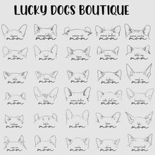 Load image into Gallery viewer, Cat Mom Bella Canvas Tee Shirt, Custom Cat Ear Outline Shirt, Cat Mom Gift, Cat Lover Shirt